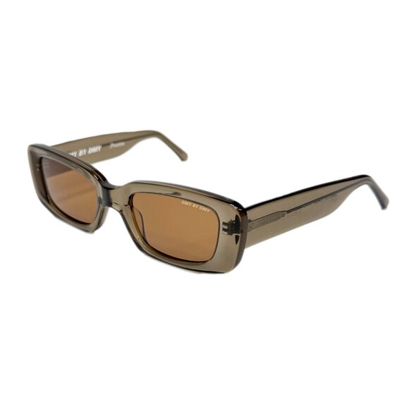 DMY Preston Rectangular Sunglasses Transparent Olive - Picture 2 of 15